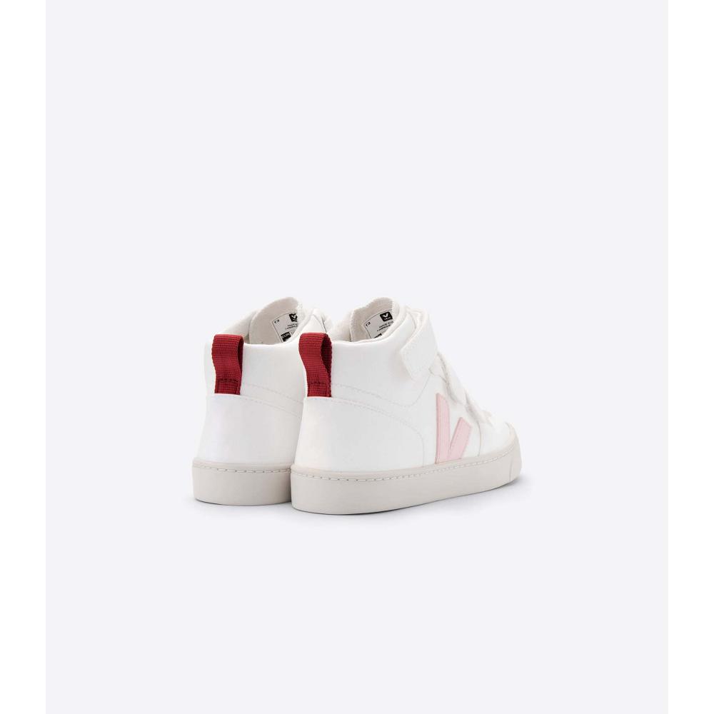 Kids' Veja V-10 MID High Tops White | ZA 701FDN